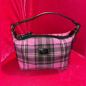 VINTAGE COACH - PINK AND BLACK PLAID BAG